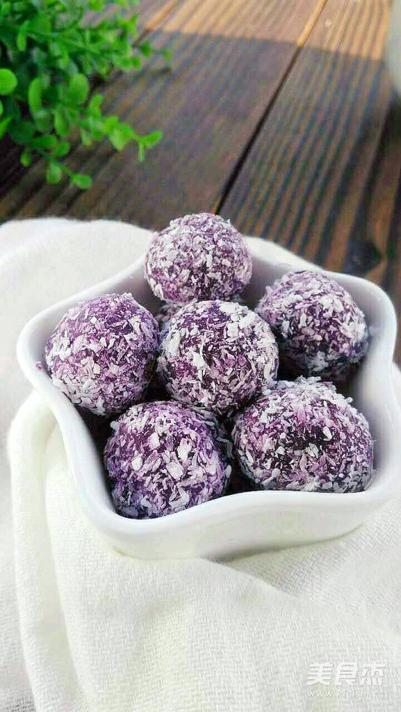 Purple Sweet Potato Coconut Ball recipe
