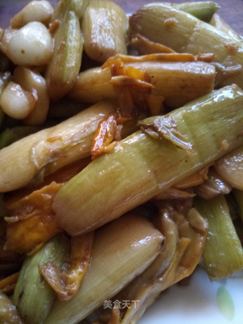 Stir-fried Taro Flowers recipe