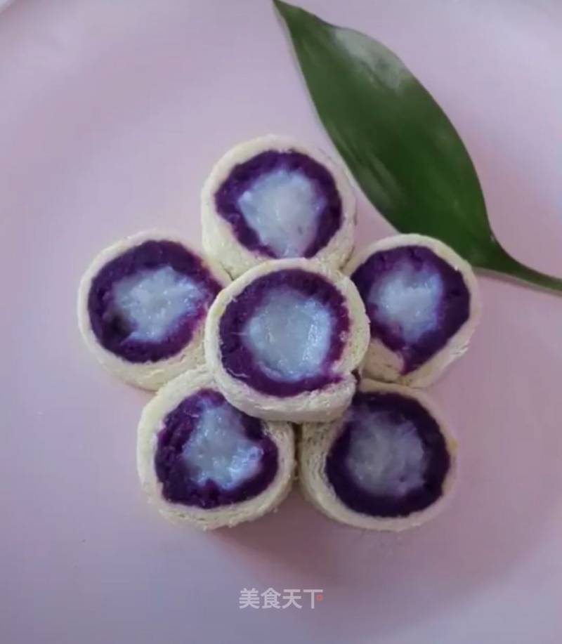 Yam and Purple Sweet Potato Roll recipe