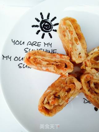 Carrot and Egg Pork Floss Roll recipe