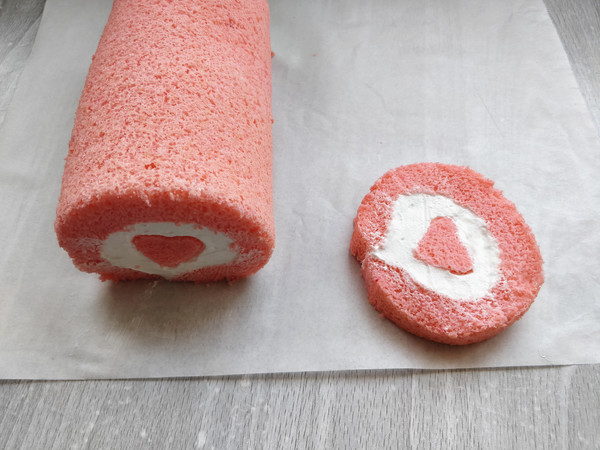 Girly Heart Cake Roll recipe