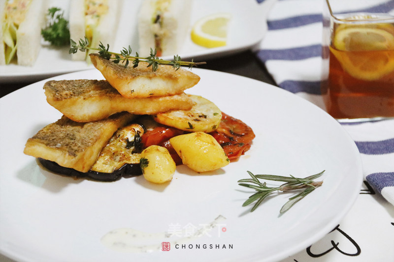 Provence Style Fried Sea Bass