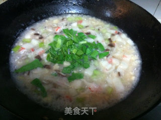 Mushroom Seafood Pimple Soup recipe