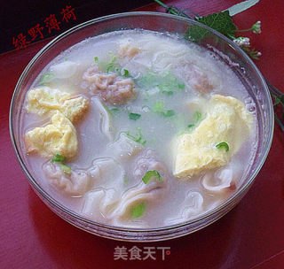 Wonton in Omelette Bisque Soup recipe