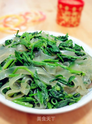 Stewed Spinach with Sweet Potato Vermicelli recipe
