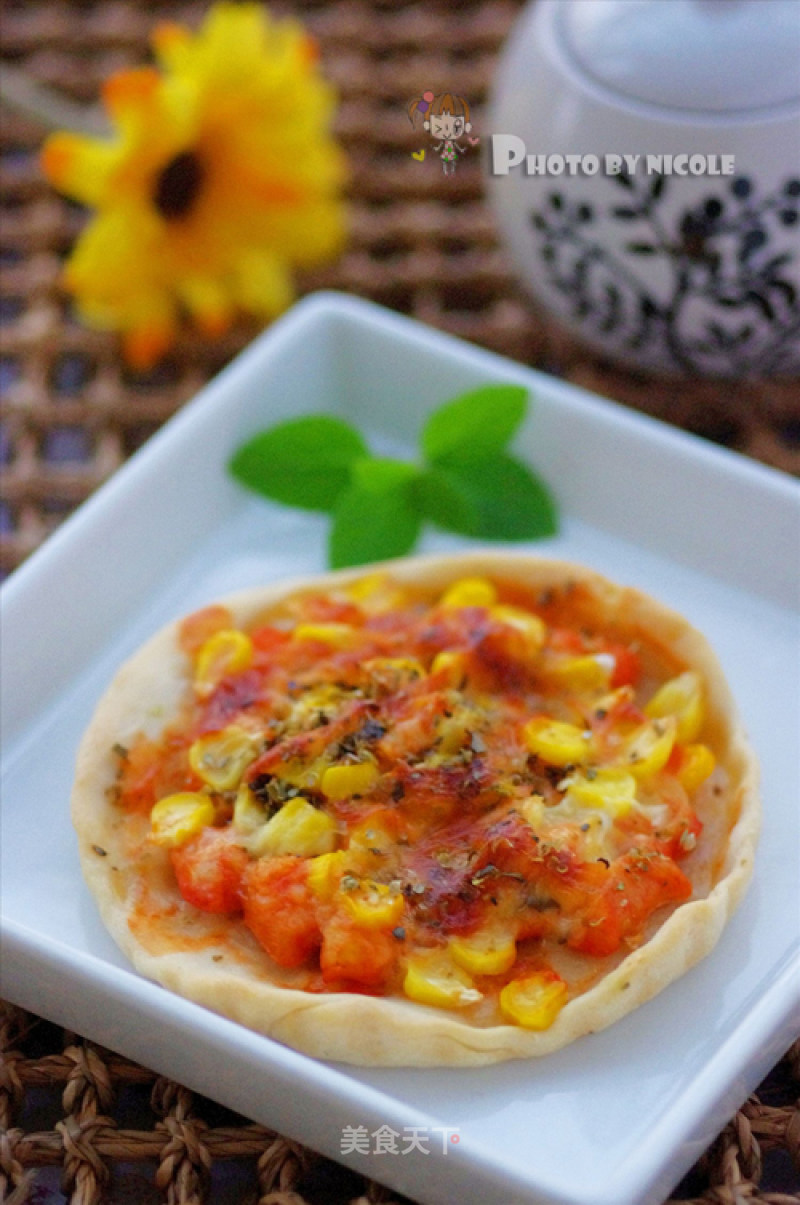 [diy New Orleans Barbecue Pizza] Cute Mini Pizza: Cleaned Up Leftover Chicken and Corn Pizza recipe