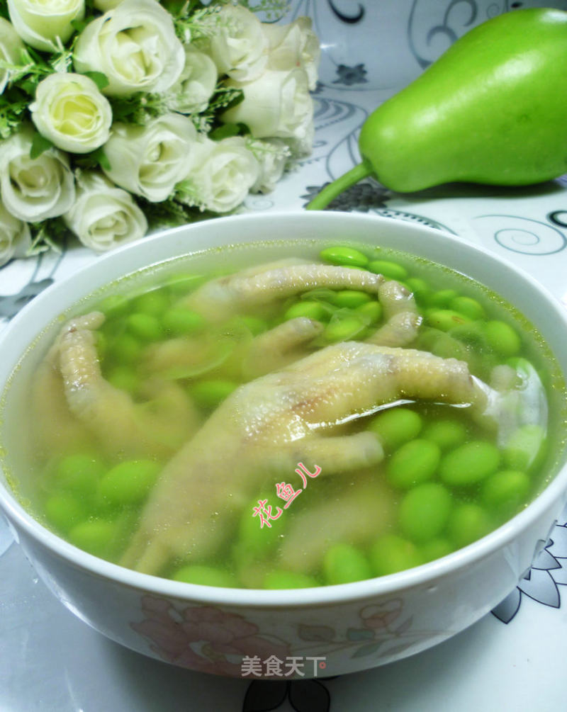 Edamame Chicken Feet Soup recipe