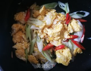 Scrambled Eggs with Green Onions recipe