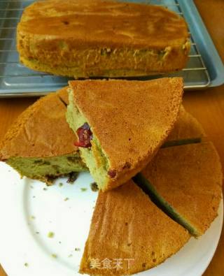 Buckwheat Matcha Cranberry Chiffon Cake recipe