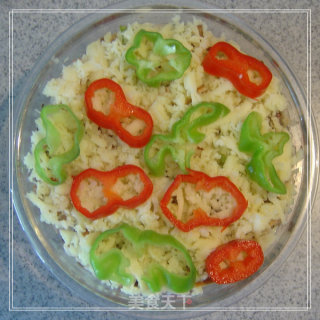 Colorful Rice and Rice, Who Can Resist ------baked Rice with Vegetables and Sausages recipe