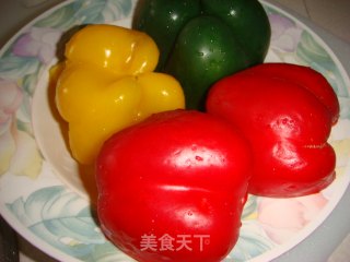 Stir-fried Pork with Colored Pepper and Oyster Sauce recipe