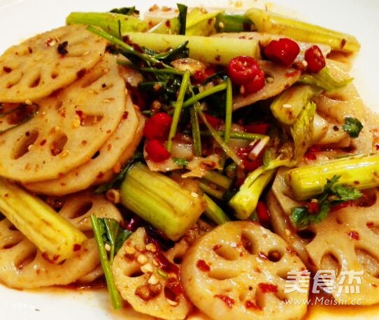 Spicy Tempeh and Red Oil Lotus Root Slices recipe