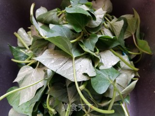 Stir-fried Sweet Potato Leaves with Fermented Bean Curd and Garlic recipe