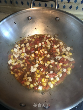 Stir-fried Diced Vegetables with Peas recipe