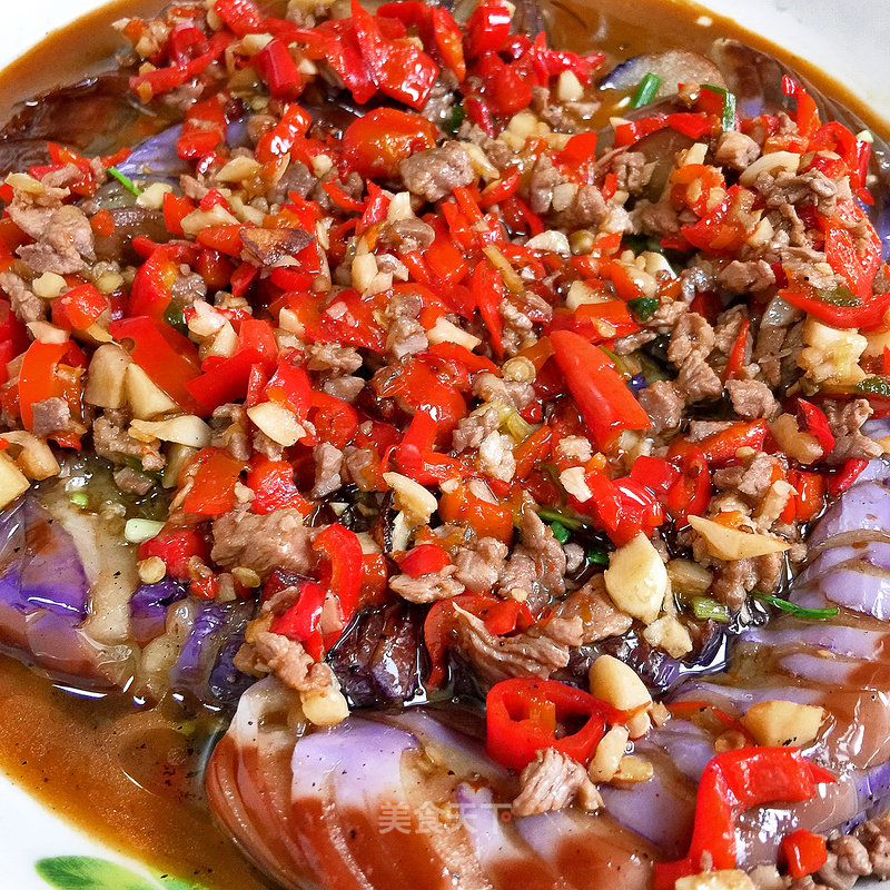 Homemade Eggplant with Minced Meat (panlong Eggplant) recipe