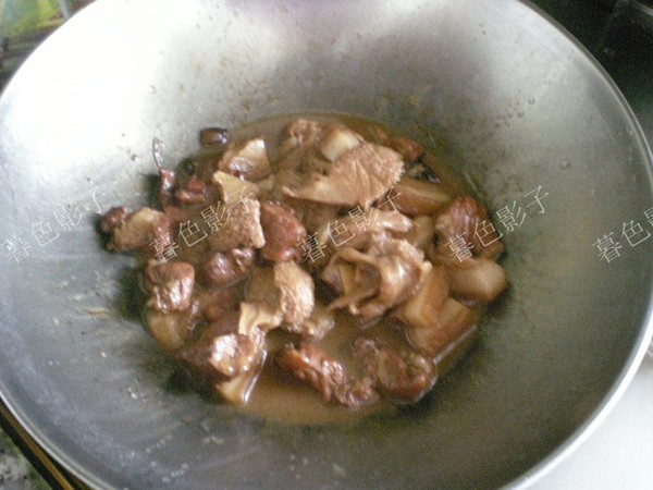 Hericium Red Braised Pork recipe