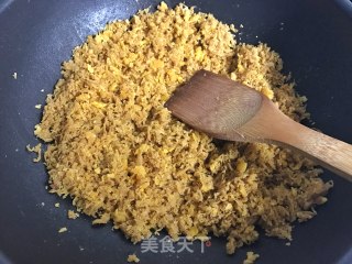 #春食野菜香# Egg Yolk Meat Floss Green Tuan recipe