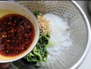 Spinach and Shrimp Skin Mixed with Vermicelli recipe