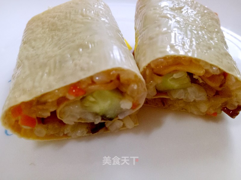 Glutinous Rice Rolls with Soy Oil Skin recipe