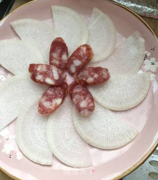 Steamed White Radish with Chinese Sausage recipe