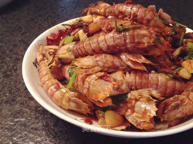 Spicy Fried Shrimp and Mushroom recipe