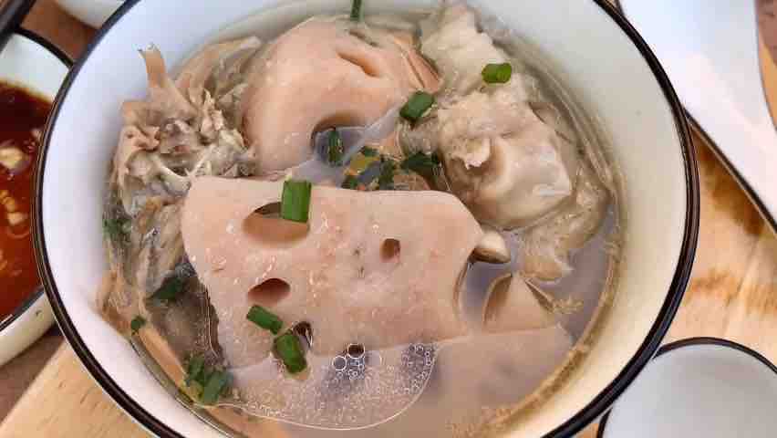 Pork Feet, Duck and Lotus Root Soup recipe