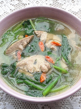 Spinach and Pork Liver Soup recipe