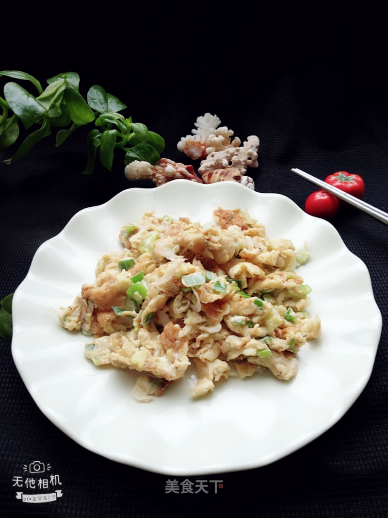 Shrimp Skin. Scrambled Eggs with Green Onions recipe
