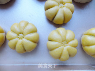 Beautiful Pumpkin Bean Paste Mooncakes recipe