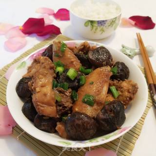 Steamed Chicken with Sand Ginger and Mushroom recipe