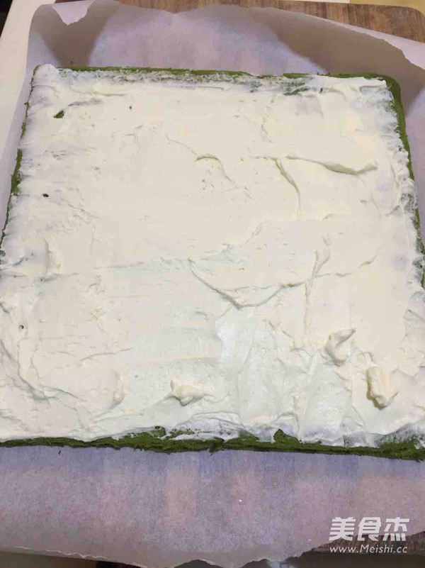 Matcha Polka Dot Cake Roll recipe