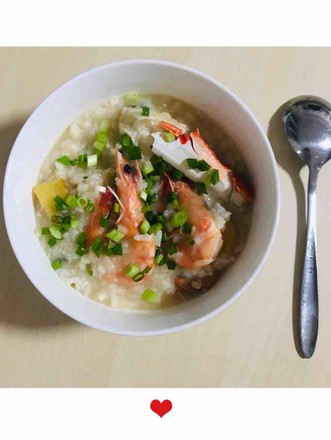 Seafood Porridge with Shrimp and Crab Porridge recipe