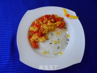 Tomato and Egg Rice Bowl recipe