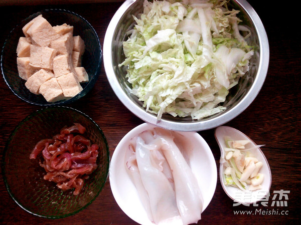 Frozen Tofu with Cabbage and Seafood recipe