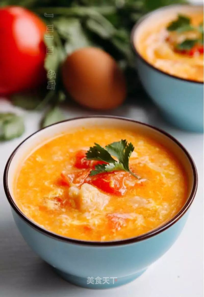 #trust之美#tomato Pimple and Egg Soup recipe