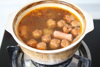 Twenty Minutes to Make Delicious---meatball Vermicelli Pot recipe