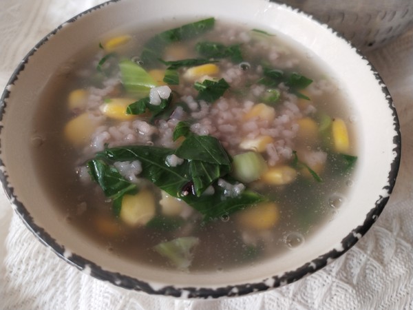 Vegetables, Corn and Minced Meat Porridge recipe
