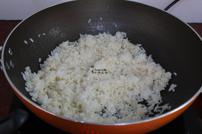 Fried Rice with Salted Egg Yolk and Shrimp recipe