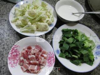 Bacon, Green, Cauliflower Soup recipe