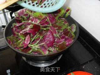 Stir-fried Red Amaranth recipe