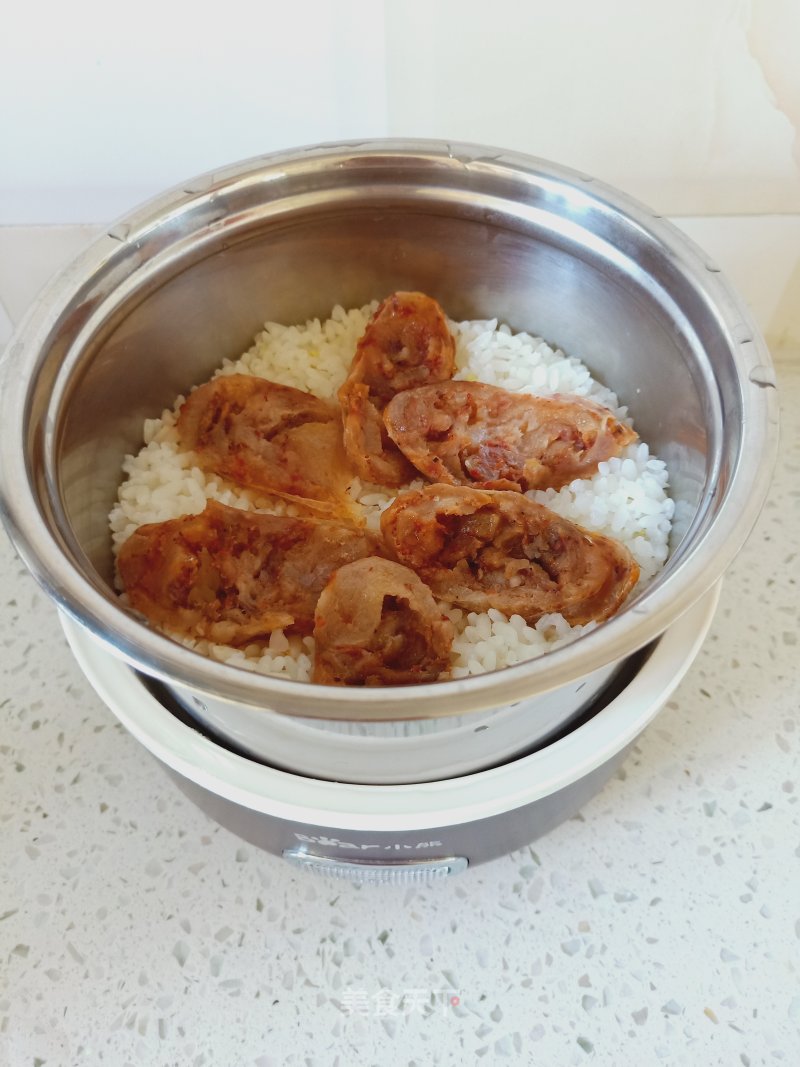 Steamed Rice with Sausage recipe