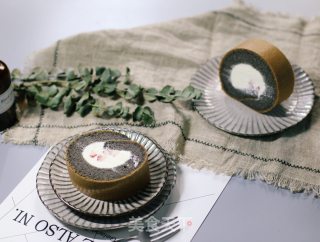 #the 4th Baking Contest and is Love to Eat Festival# Mellow Black Rice Chiffon Cake Roll recipe