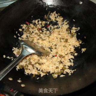Fried Rice with Salted Beans and Egg Liquid recipe