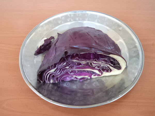 Roasted Purple Cabbage with Hericium recipe