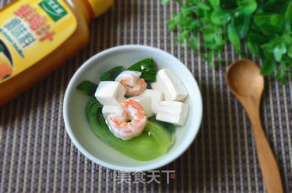 #trust之美# Shrimp and Choy Sum Tofu recipe