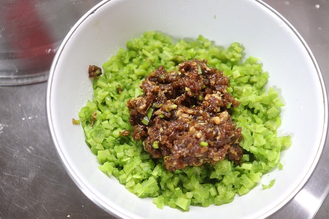 Pork Bitter Gourd Dumplings recipe