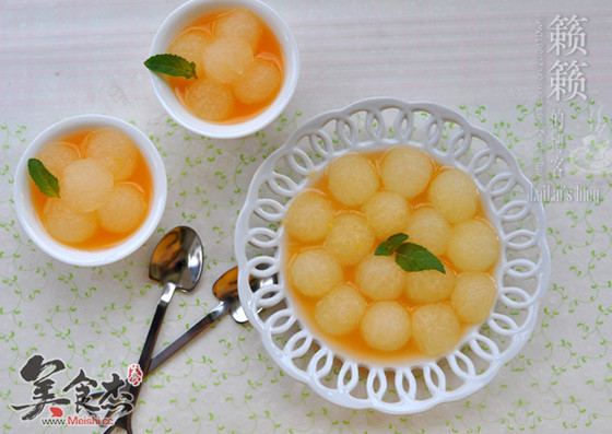 Winter Melon Balls with Orange Juice recipe