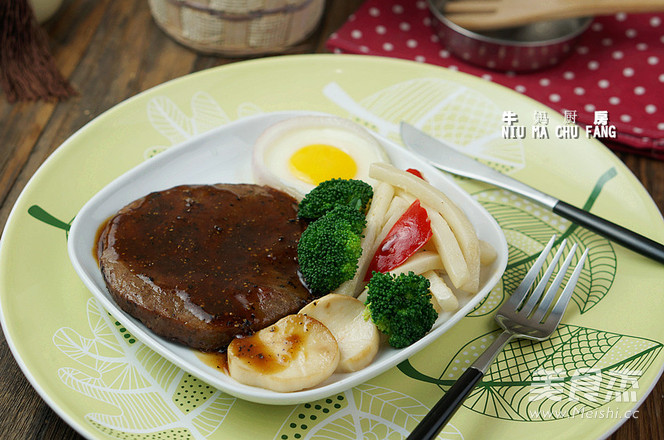 Black Pepper Steak Rice Cake recipe