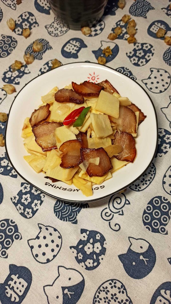 Braised Winter Bamboo Shoots with Bacon recipe