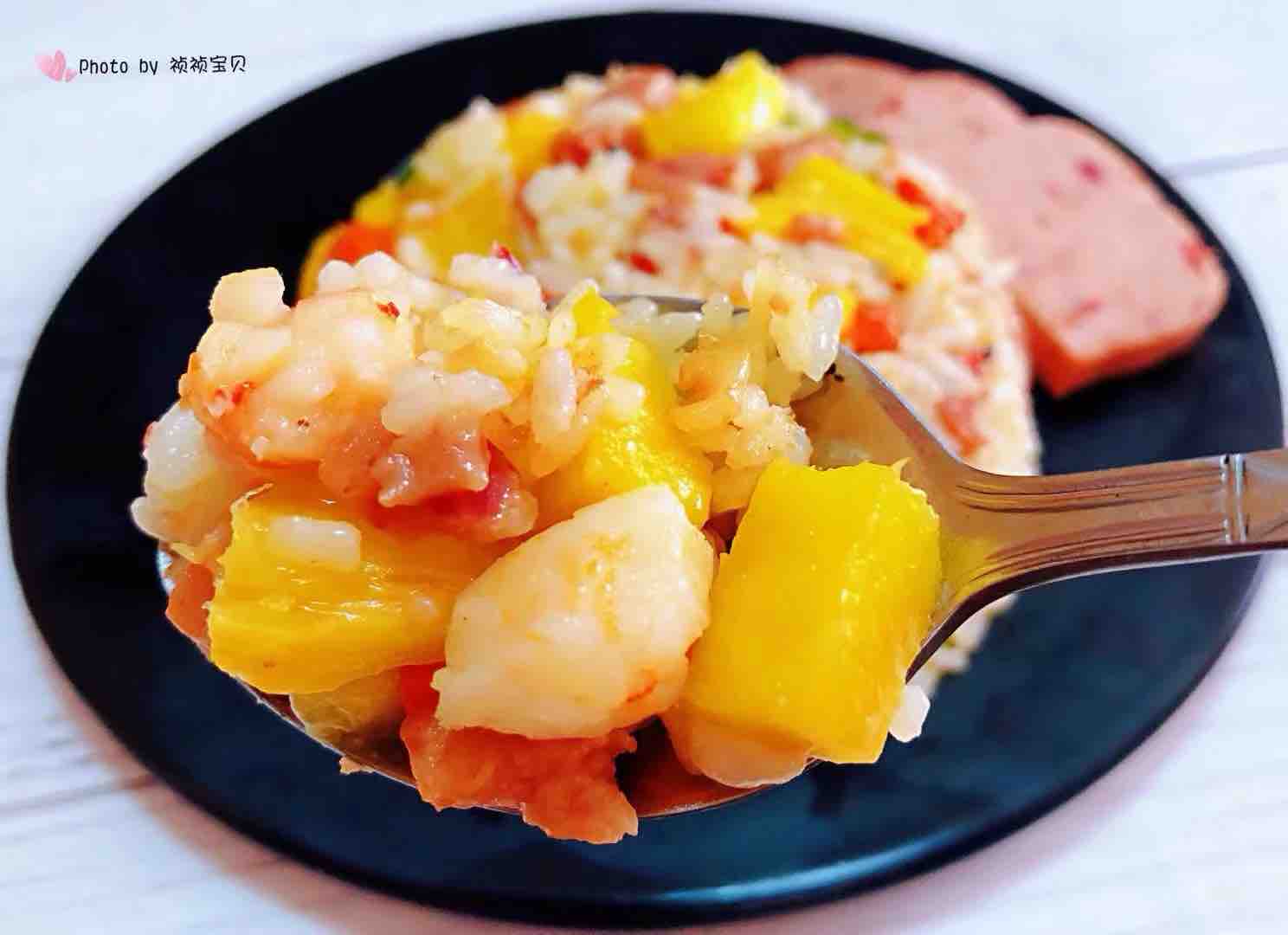 Pineapple Shrimp Fried Rice#大勇蟹田大米# recipe